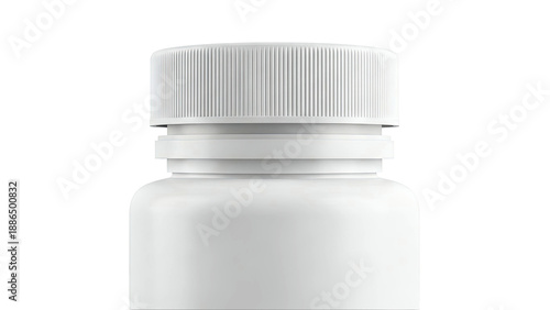 White plastic bottle cap and neck