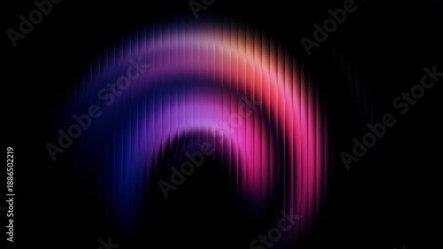 Vibrant pixelated arc of light creating a stunning abstract digital background