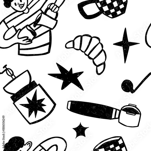 Coffee seamless pattern