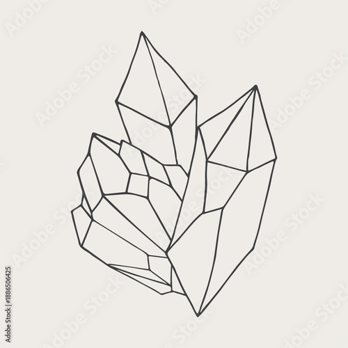 Crystal drawing element