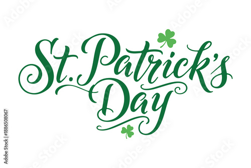 simple Saint Patricks Day lettering calligraphy