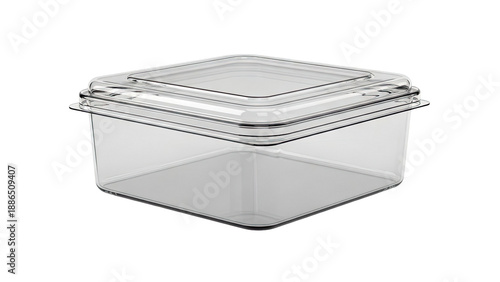 Clear Square Plastic Food Storage Container with Lid