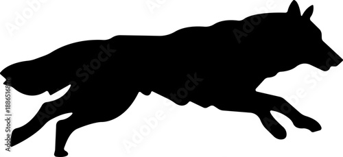 Wolf Silhouette Black Flat Style Vector Icon, Wild Animal Symbol and Nature Outline Graphic Group Featuring Wolf, Canine and Predator Poses