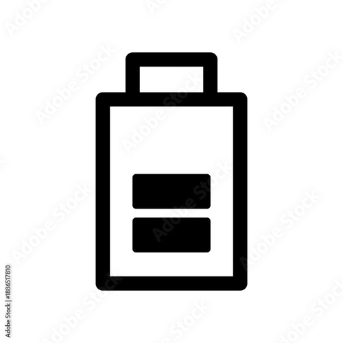 残量低下を示すバッテリーのアイコン