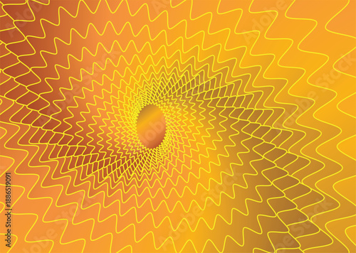 Vibrant abstract vortex composed of zig-zag lines in patriotic red, white, and blue