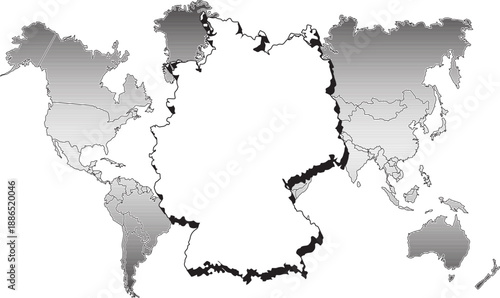 World Map showing Germany Laser Engraver Ready