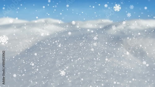 Wallpaper Mural Animation of snow falling over christmas winter scenery background Torontodigital.ca