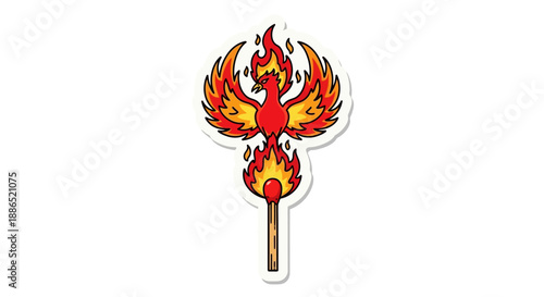 vector illustration of a fire