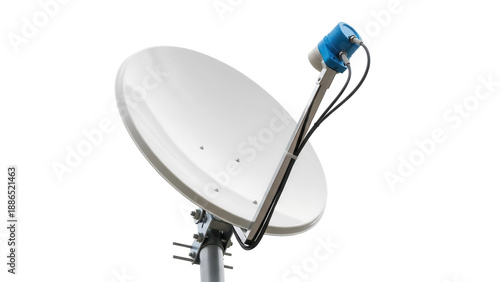 Foto Satellite dish antenna isolated PNG, communication technology for television and