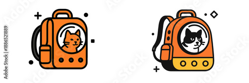 Stylish pet carrier backpack for cats with unique design features