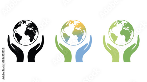 Hands holding the Earth: a symbol of care and global responsibility
