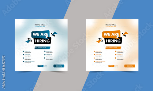 We Are Hiring Job Vacancy Social Media Banner Template