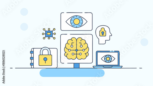 Artificial intelligence security and the human brain a modern technology concept