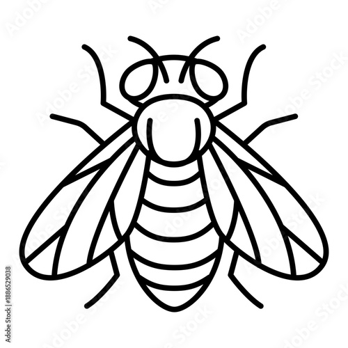 fly line icon with editable stroke