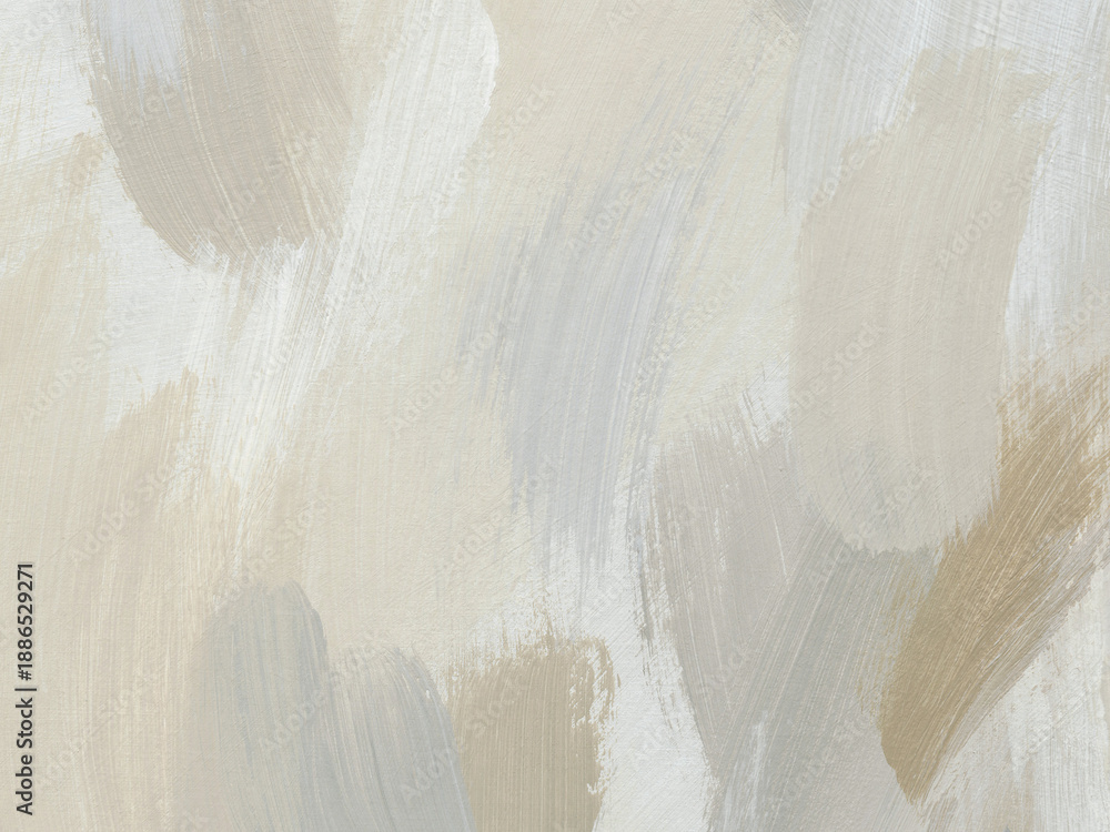 Obraz premium Neutral background with paint brush strokes. Abstract art texture in muted colors. Modern textured acrylic template. Hand drawn painting on canvas. Fragment of contemporary artwork