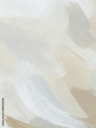 Abstract neutral art background. Hand painted textured acrylic template. Contemporary texture with paint brush strokes. Fragment of artwork. Modern hand drawn painting on canvas