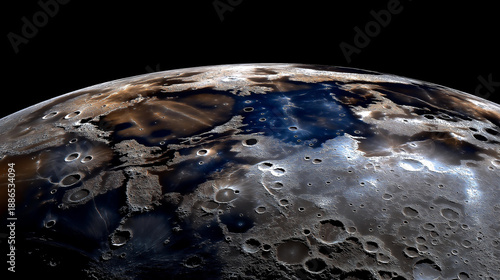 A mapping project focuses on the cratered surface of the Moon, utilizing high-resolution imagery to annotate various features, helping researchers better understand its geological processes and age