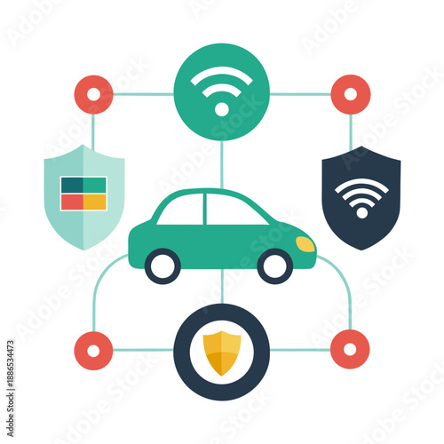 Secure connected car with wi-fi and safety features