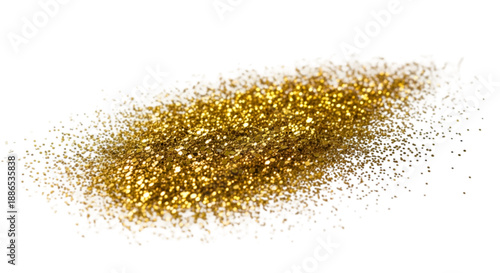 Golden Sparkle Confetti Frame for Celebration and Wedding Invitations