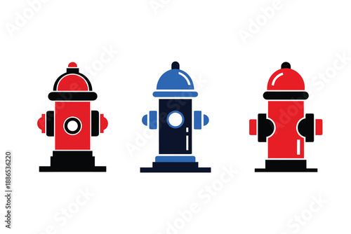 Fire Hydrant Silhouette Emergency Water Supply Safety Icon
