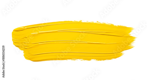 Hand Painted Yellow Watercolor Stroke for Design Elements