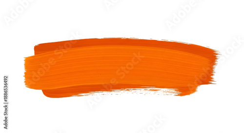 Orange Block of Paint Isolated on Transparent Background