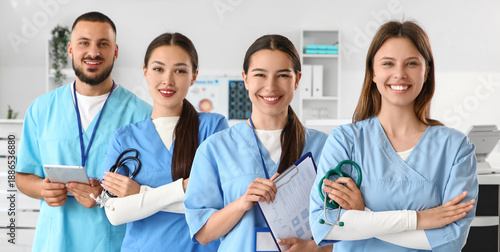 Portrait of medical interns...