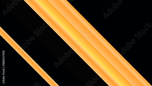 Modern Abstract Dark Background Minimalist Diagonal Line Geometric Shapes Orange Gradient Colorful Design Vector. Good for Website Banners, Corporate Presentations, Branding, Posters, Social Media
