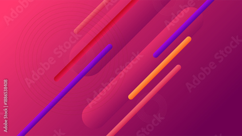 Modern Abstract Background Minimalist Diagonal Line Geometric Shapes Pink Gradient Colorful Design. Good for Website Banners, Corporate Presentations, Branding, Posters, Social Media