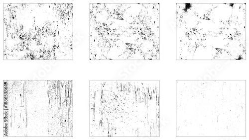 Grunge Urban Backgrounds set. Texture Vector. Dust Overlay Distress Grain. Simply Place illustration over any Object to Create grungy Effect.