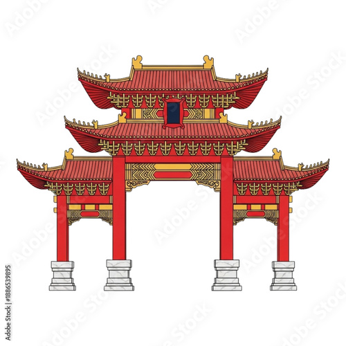 chinese temple in the city