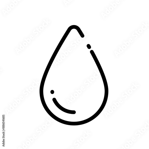 Water drop line icon, liquid and moisture symbol, vector icon