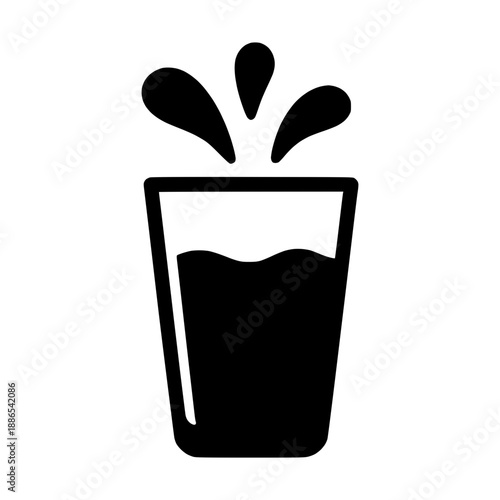 Splashing water glass icon