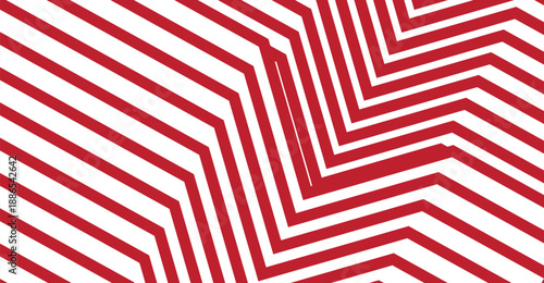 Dynamic red and white geometric abstract pattern with angular lines creating a modern graphic design background