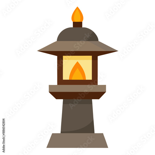 Traditional japanese lantern illustration