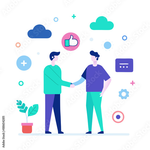 Handshake agreement in a modern work environment