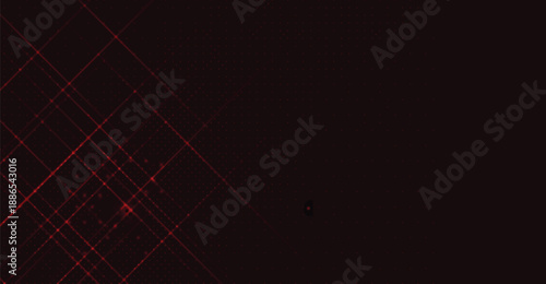 Abstract dark red digital lines forming a futuristic grid pattern for technology and data concepts