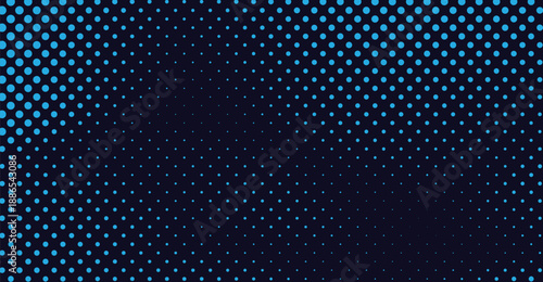 Modern abstract dark and light blue halftone dot pattern gradient background for digital design and wallpaper