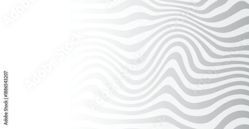 Abstract wavy white and gray lines creating a modern gradient background for contemporary design projects