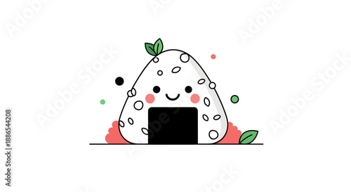 Cartoon onigiri illustration