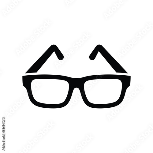 Black Glasses Icon Simple Illustration