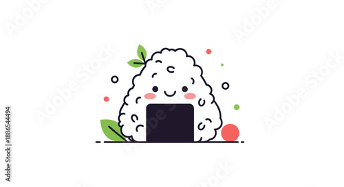 Cartoon onigiri illustration