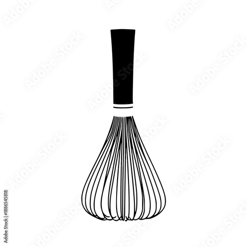 Art Whisking: Matcha Maven's Tool | Clean, isolated vector art for creative projects.