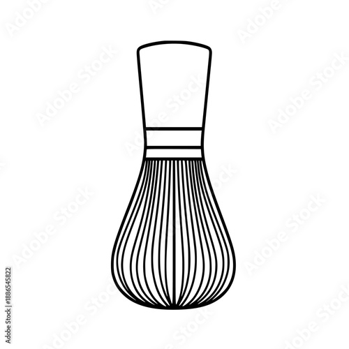 Elegant Line Art Matcha Whisk Holder - Clean Aesthetic | Clean, isolated vector art for creative projects.