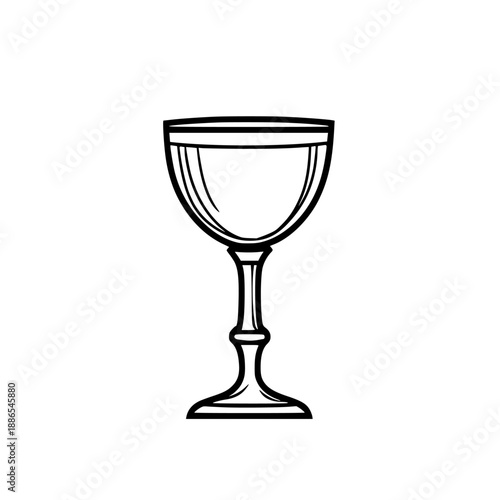 Timeless elegance: chalice wisdom | Clean, isolated vector art for creative projects.