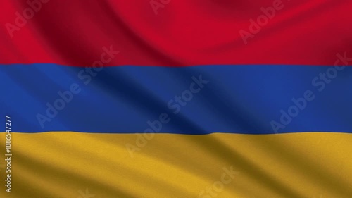 Armenia flag waving looping footage Full 4K (3840 x 2160) Realistic Armenia Flag Looping background. Looping Closeup Full 4K (3840 x 2160) footage. Armenia country flags. September 21