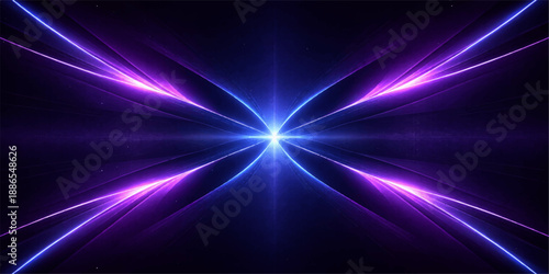 Abstract blue and purple background with stars and shiny light rays creates a digital motion design featuring bright energy flares and a glowing space art texture for a disco animation wallpaper