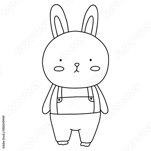 Bunny Baby Kawaii Spring Illustration