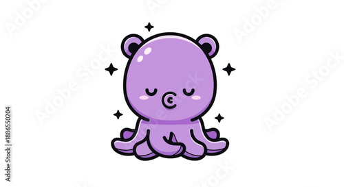 Cartoon octopus illustration on white
