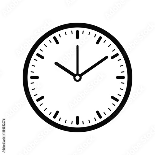 Black and white clock face illustration